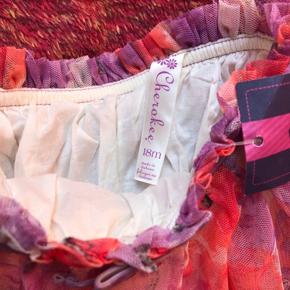 3 for $20/ Cherokee Pink Multicolored Tutu Skirt - Picture 2 of 4